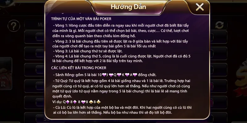 Thứ tự bài trong Poker